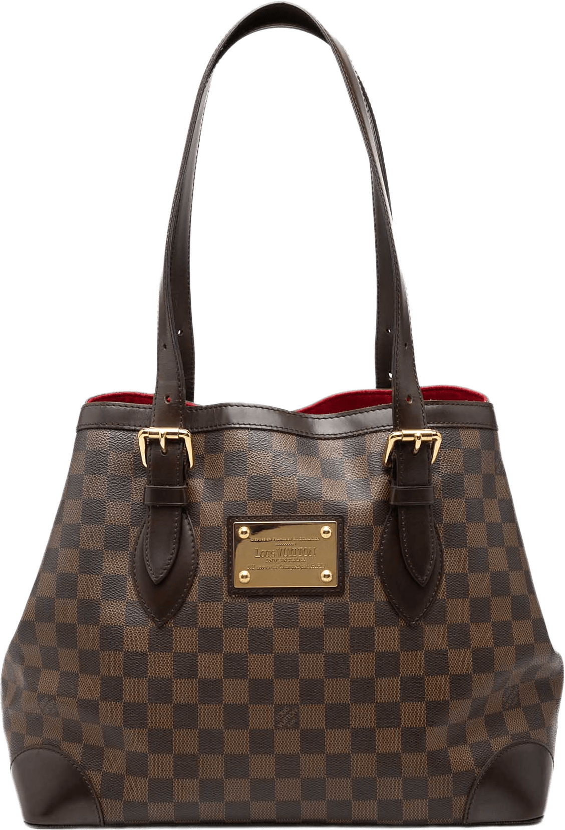 Louis Vuitton Damier Ebene Hampstead Mm, från Luxclusif, i färgen brun.