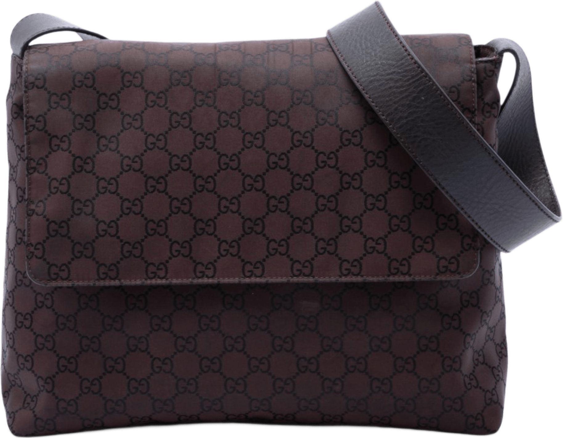 Gucci Gg Nylon Crossbody, från Luxclusif, i färgen dark brown.
