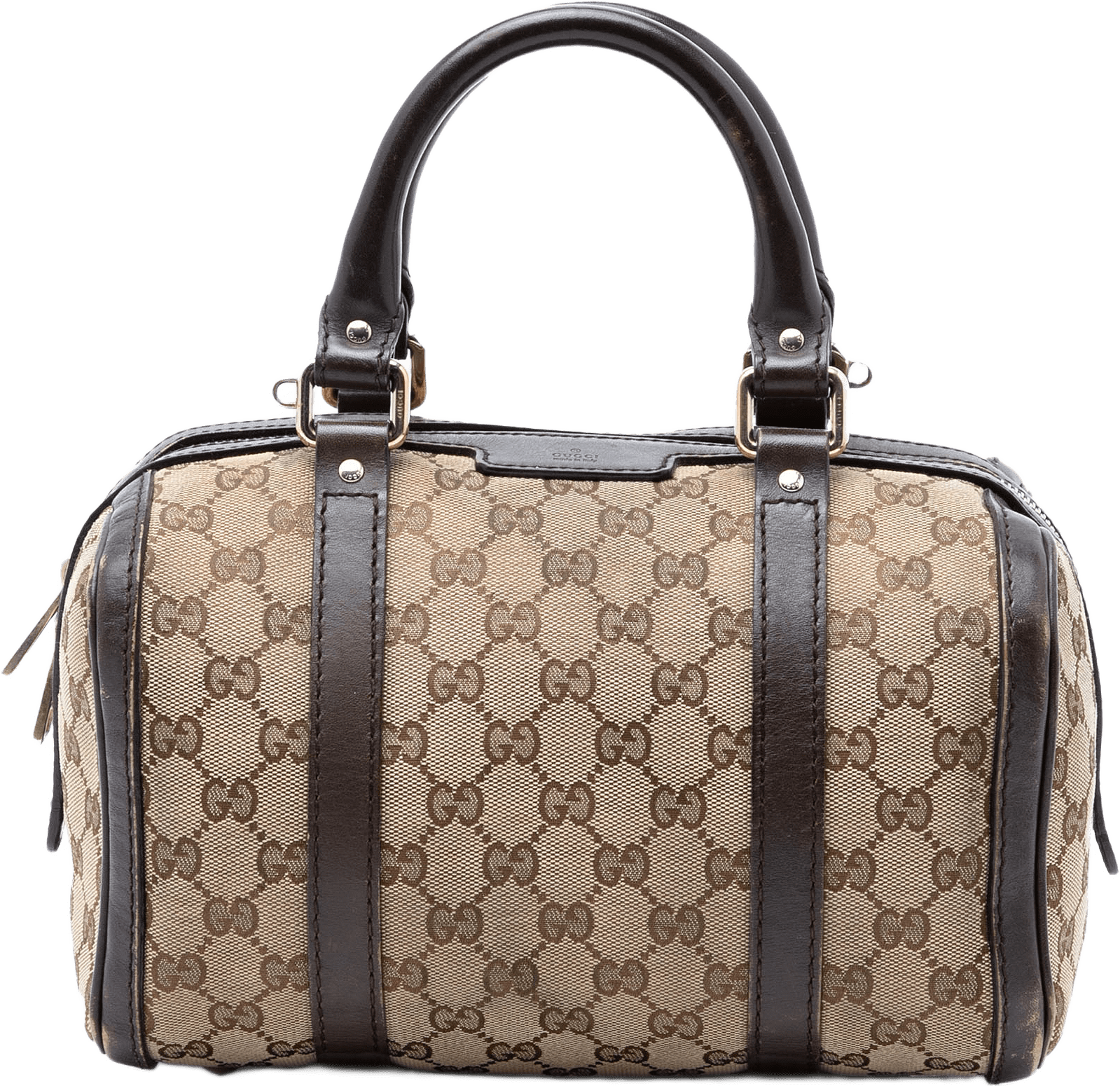 Gucci Small Gg Canvas Joy Boston Bag, från Luxclusif, i färgen beige.