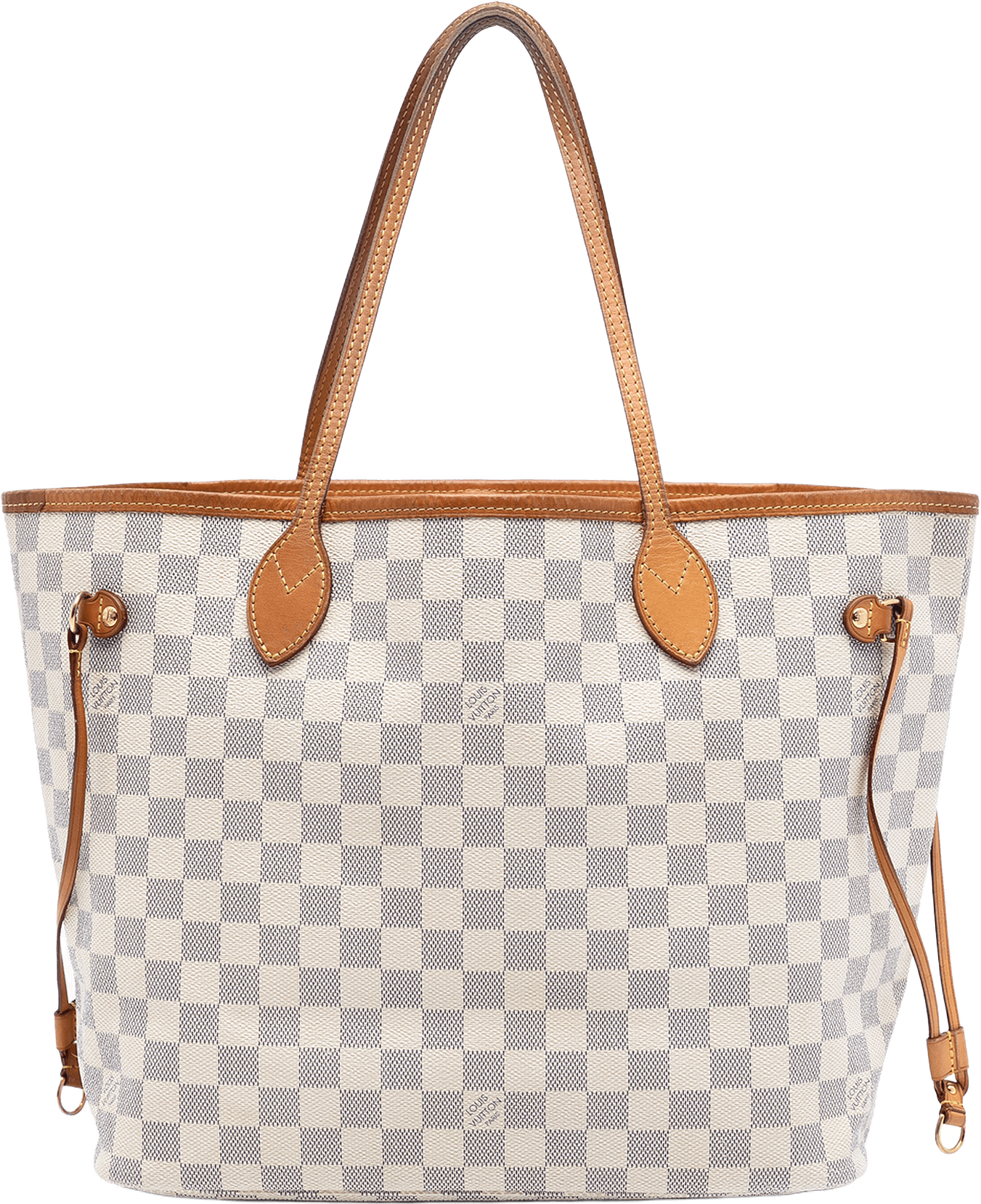 Louis Vuitton Damier Azur Neverfull Mm, från Luxclusif, i färgen white.