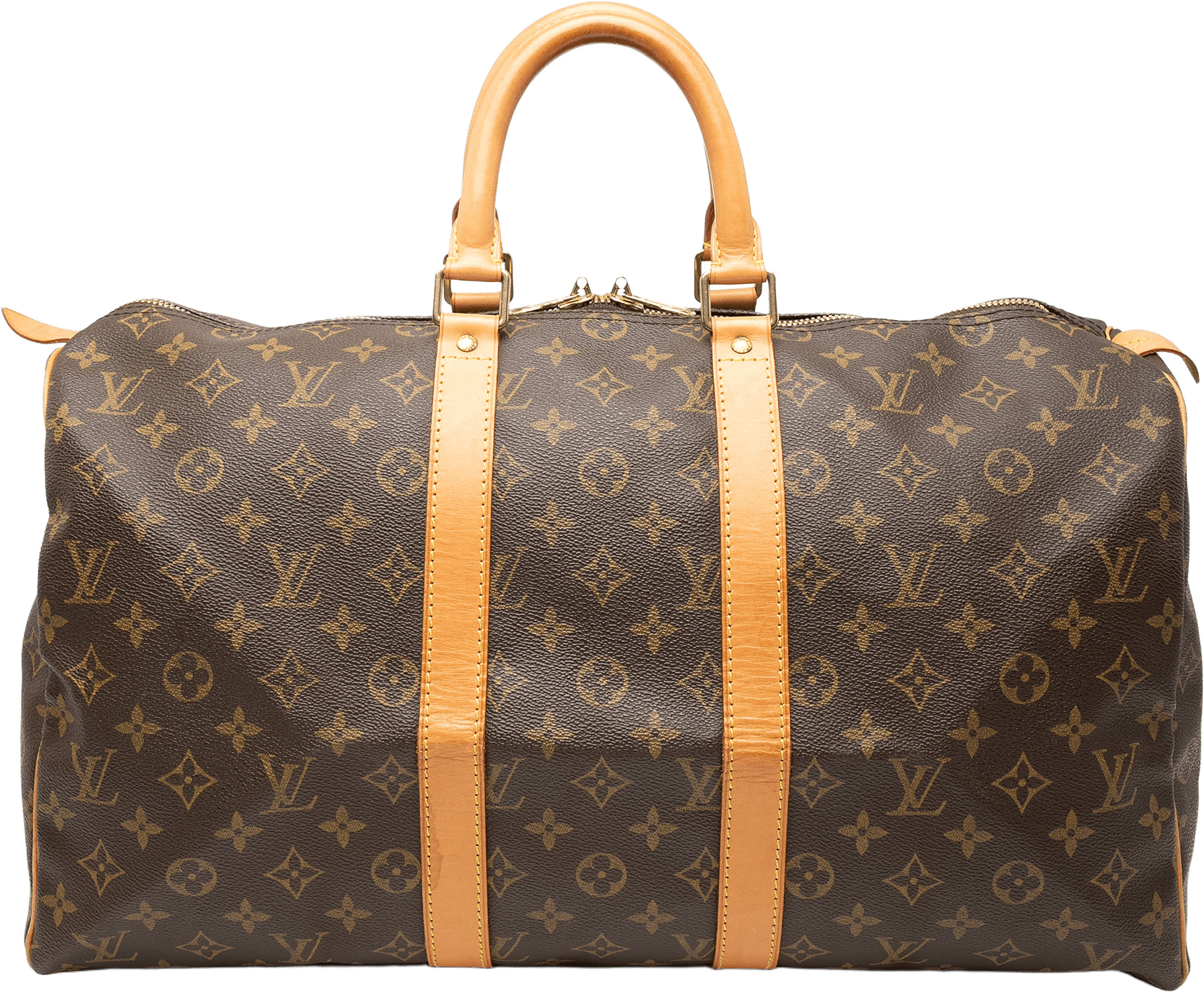 Louis Vuitton Monogram Keepall 45, från Luxclusif, i färgen brown.