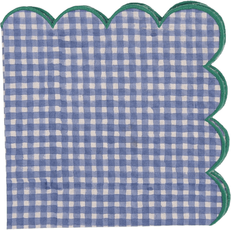 Vichy Servett - 45x45 Cm, från Pick A Poppy, i färgen light blue.