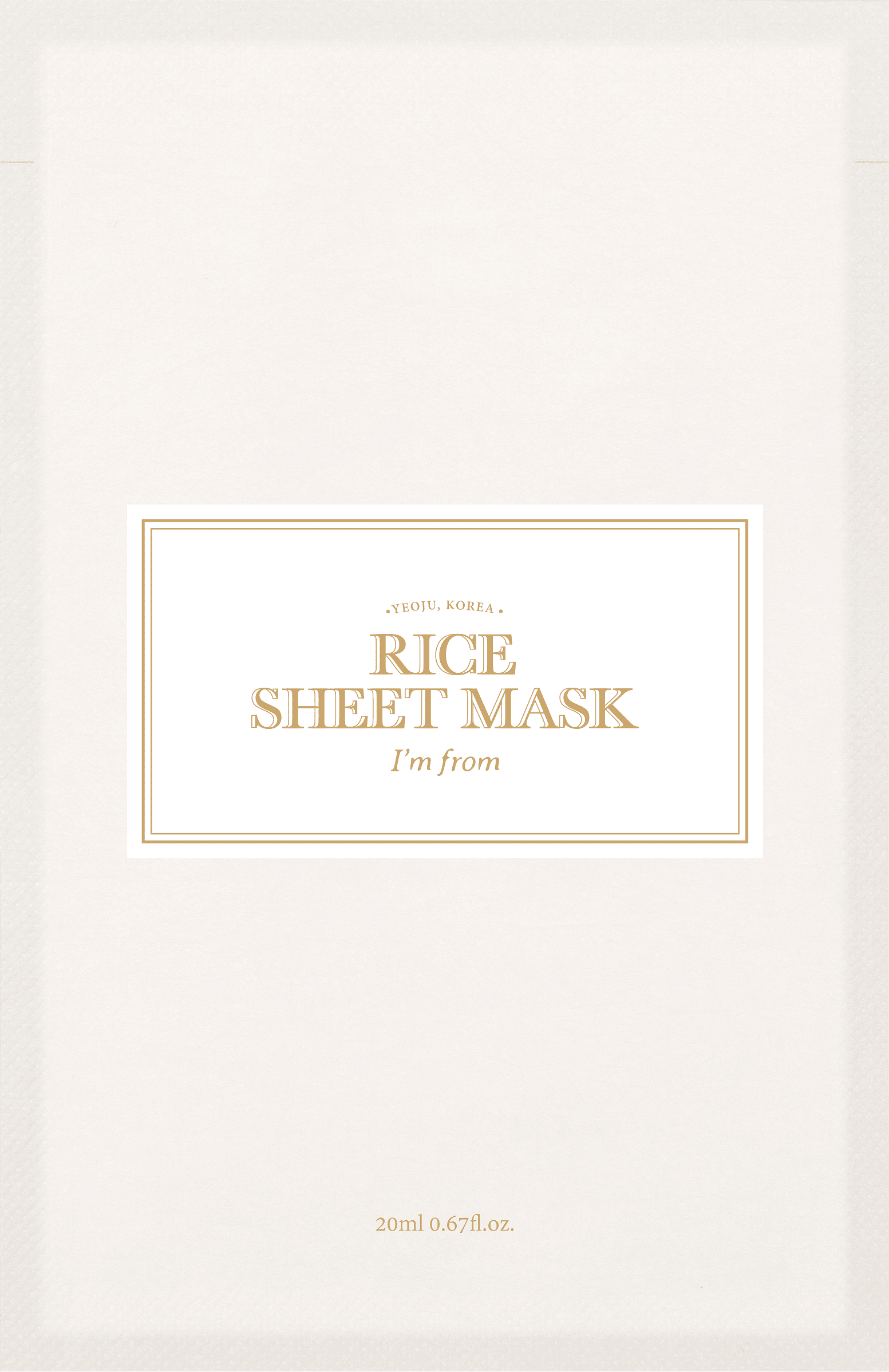 Rice Sheet mask 20ml, från I'm From.