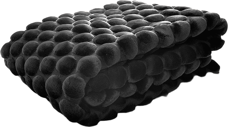 Pläd Egg Shell, 170x130 cm, från Ceannis, i färgen Black.