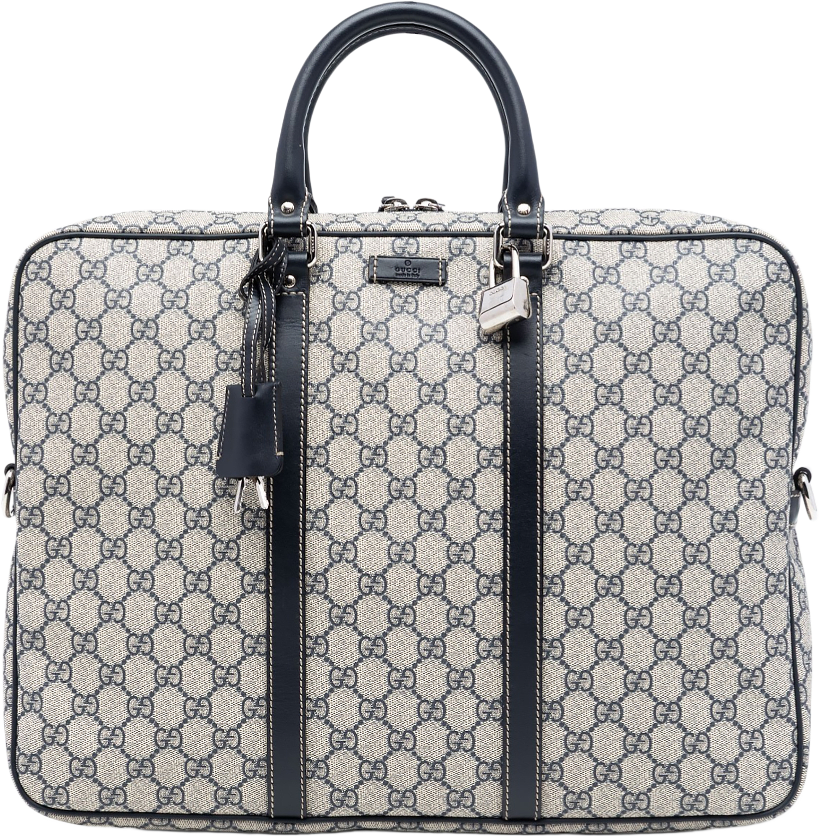 Gucci Gg Supreme Business Bag, från Luxclusif, i färgen beige.