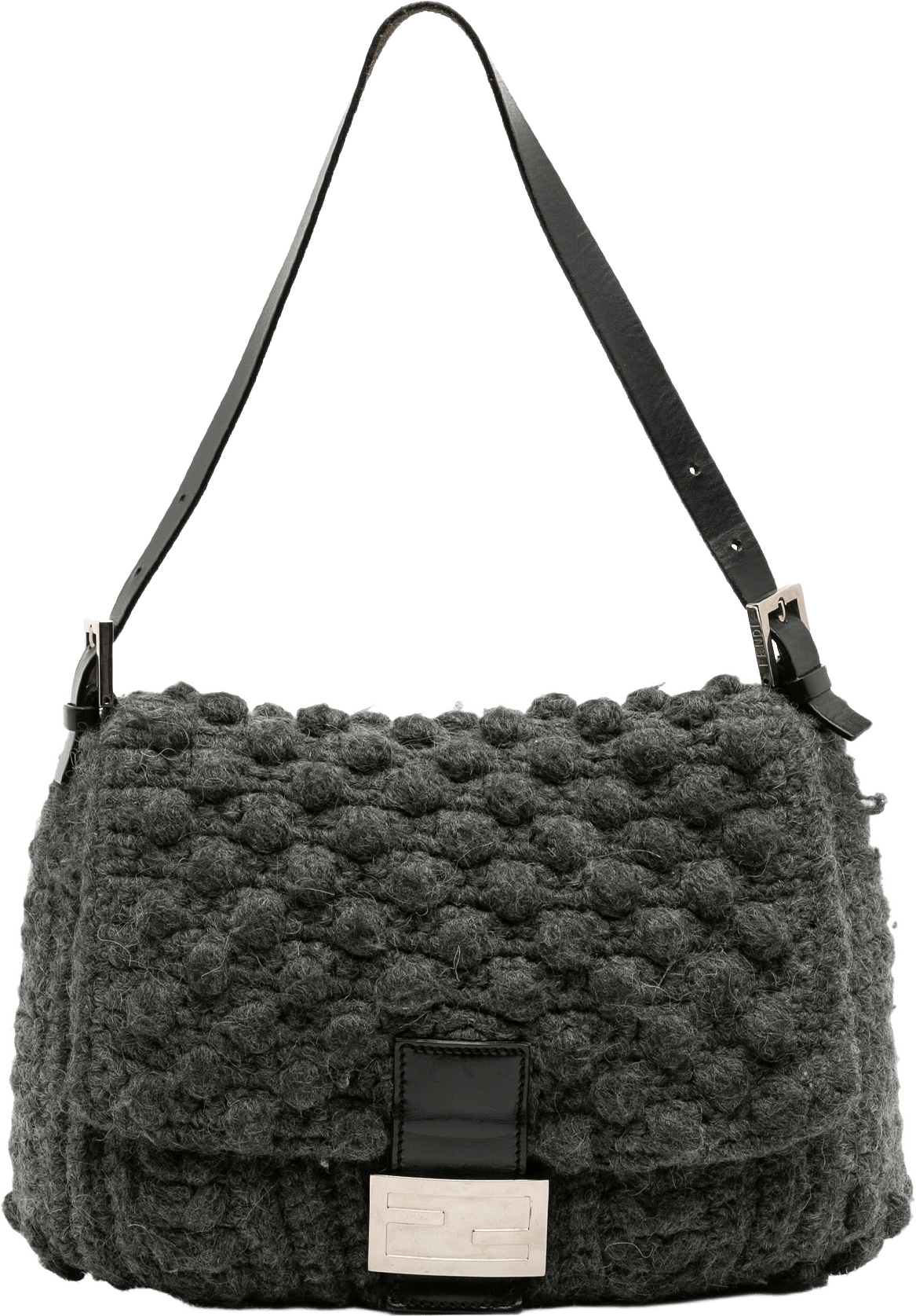 Fendi Crochet Wool Mamma Forever, från Luxclusif, i färgen gray.