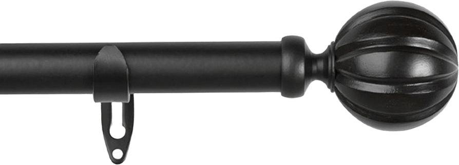 Gardinstång Charm Set Ø 22 mm, från Kirsch, i färgen Black.