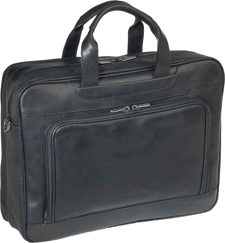 Briefcase Zipped Vegetale, från Tony Perotti, i färgen Black.