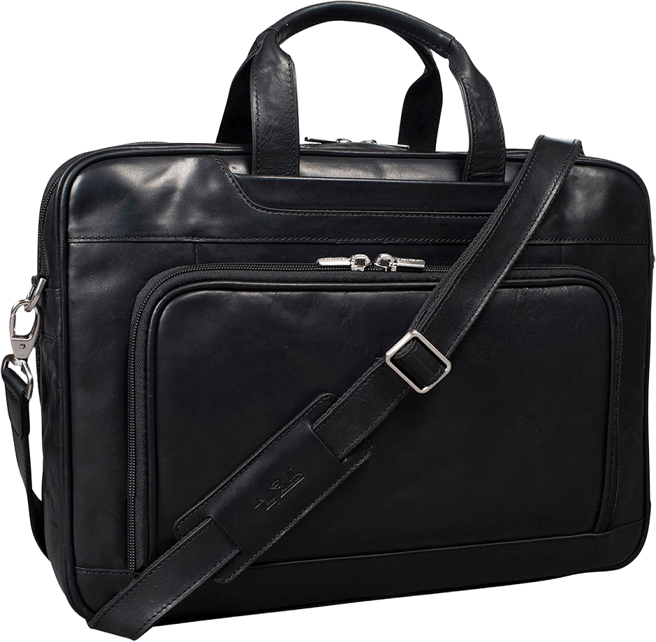 Briefcase Zipped Vegetale, från Tony Perotti, i färgen Black.