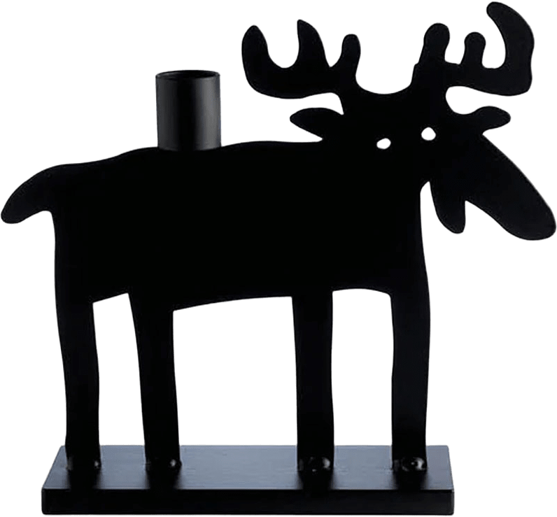 Ljusstake Älg liten, från Bengt & Lotta, i färgen Svart.