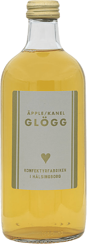 Saftglögg med smak av äpple & kanel, från Konfektyrfabriken i Hälsingborg.