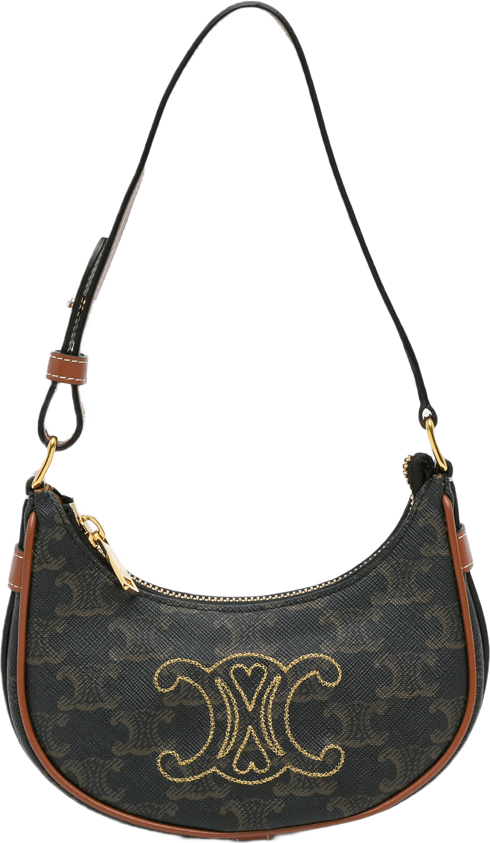 Celine Mini Triomphe Coated Canvas Ava Shoulder Bag