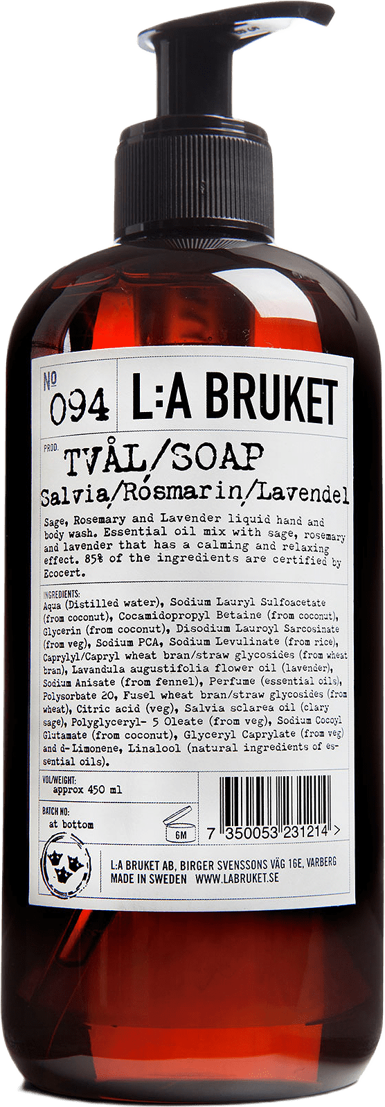 Flytande tvål Salvia/Rosmarin/Lavendel, 450 ml