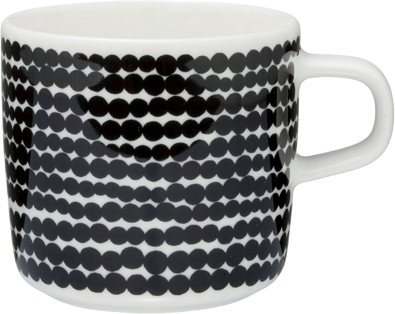 Kopp Räsymatto 2 dl, från Marimekko, i färgen White,black/Räsymatto.