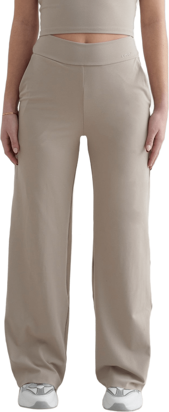 Sense Wide Petite Pants, från aim'n, i färgen dark clay.