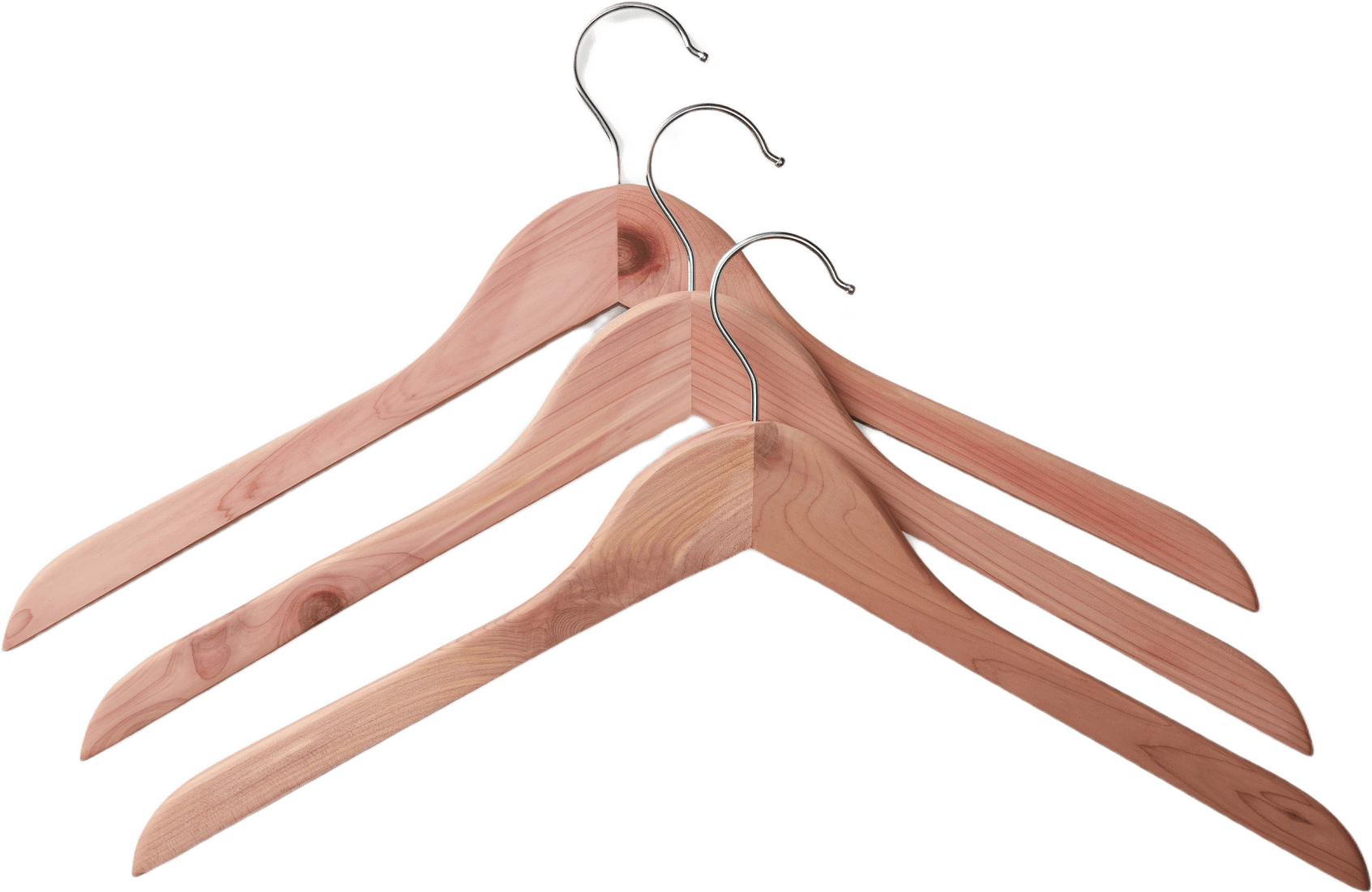 Galge i cederträ, 3-pack, från Åhléns Home, i färgen Natural.