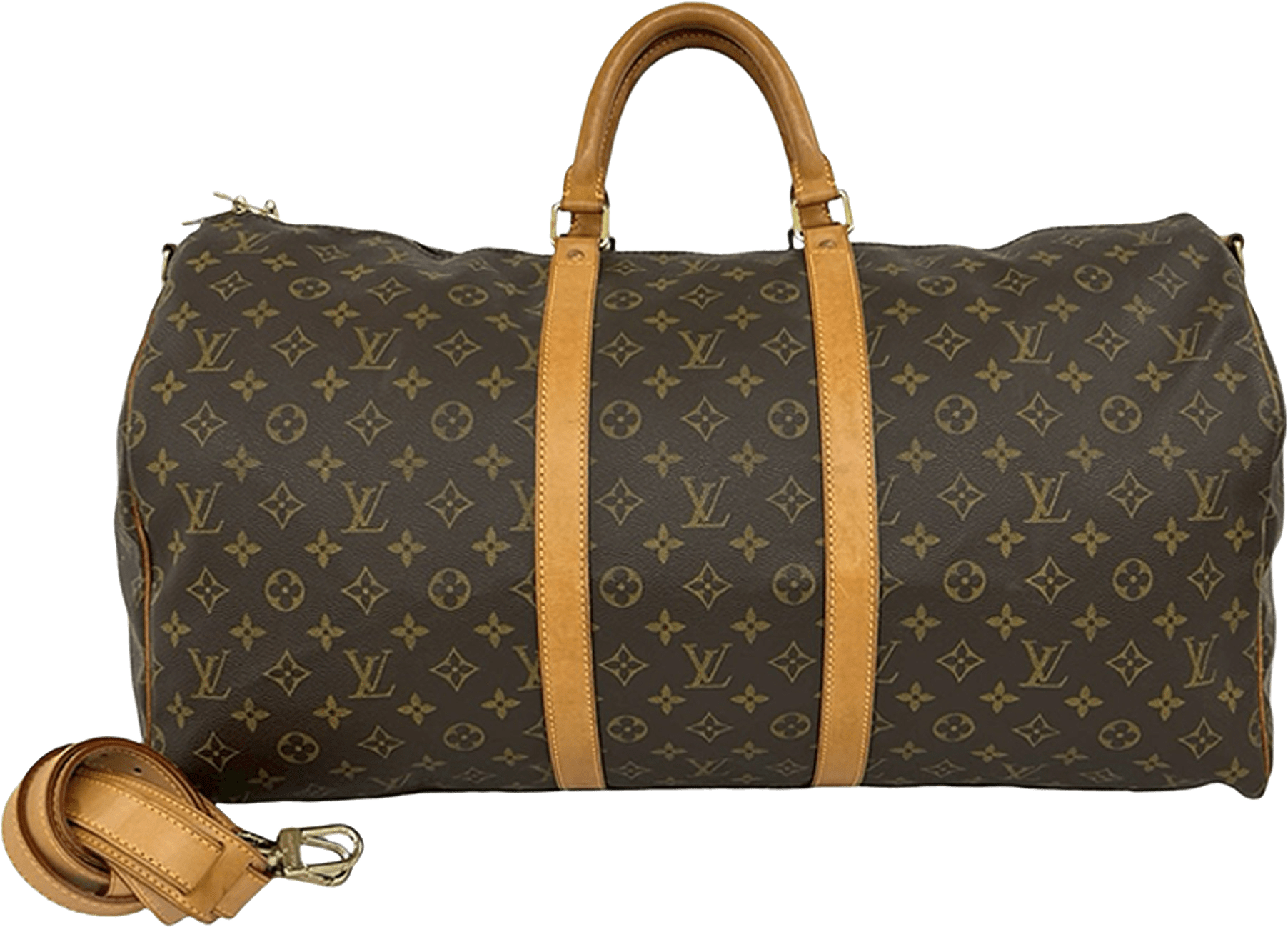 Louis Vuitton Monogram Keepall Bandouliere 55, från Luxclusif, i färgen brown.
