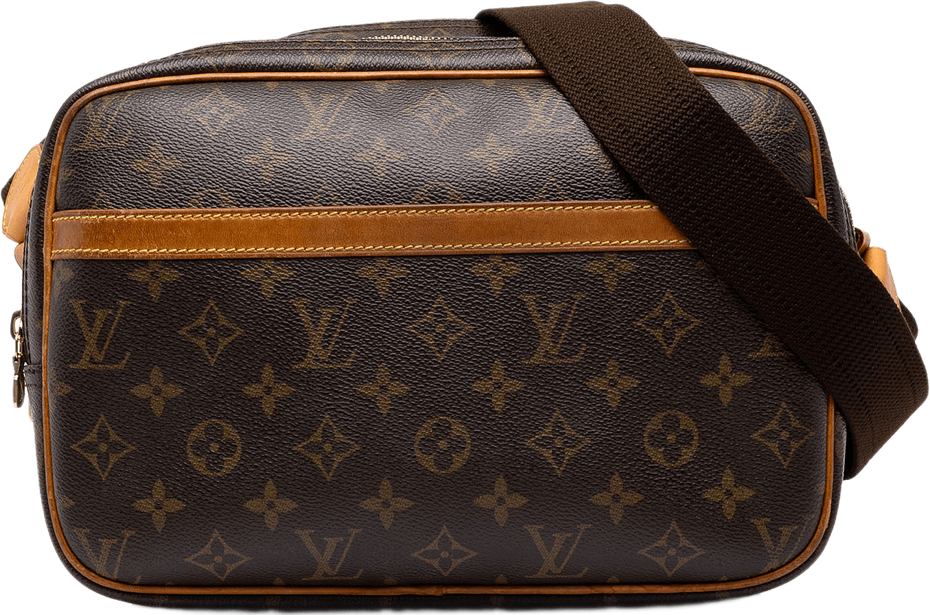 Louis Vuitton Monogram Reporter Pm, från Luxclusif, i färgen brun.