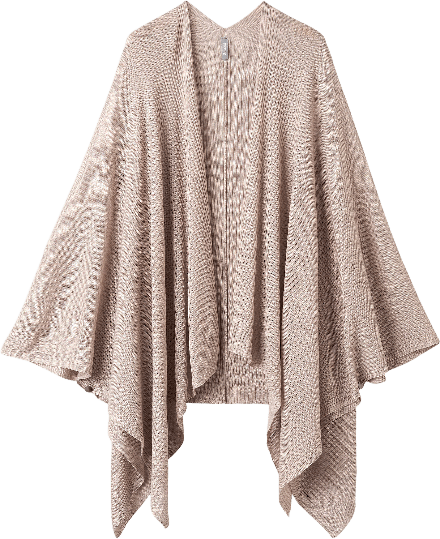 Ribbstickad poncho CLEO