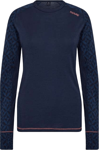 Långärmad Undertröja | 100% Ull | Marinblå, från Dovre, i färgen navy.