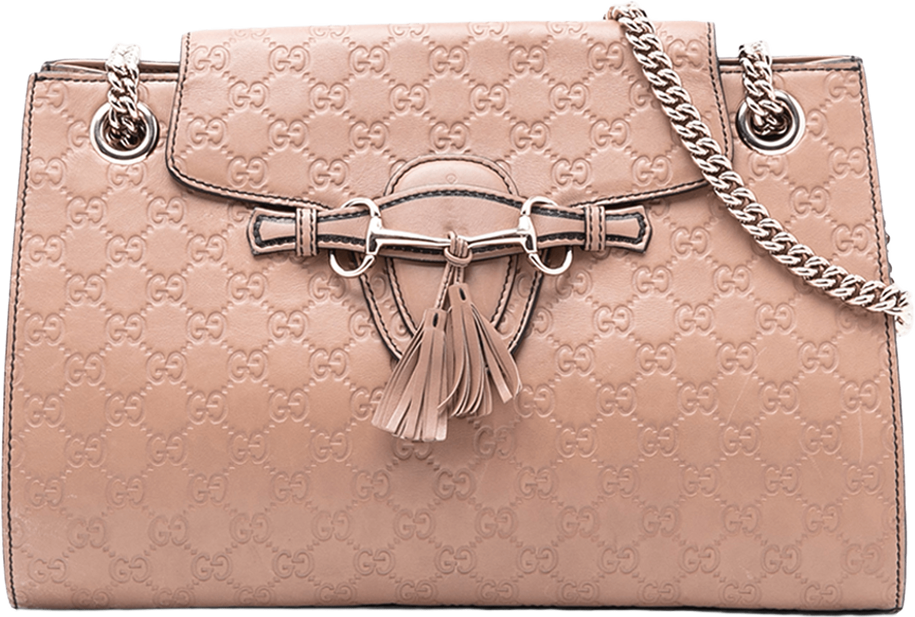 Gucci Large Guccissima Emily Shoulder Bag, från Luxclusif, i färgen nude.