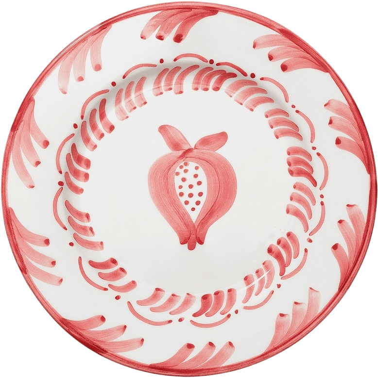 Pomegranate Assiett - 22 Cm, från Pick A Poppy, i färgen red.