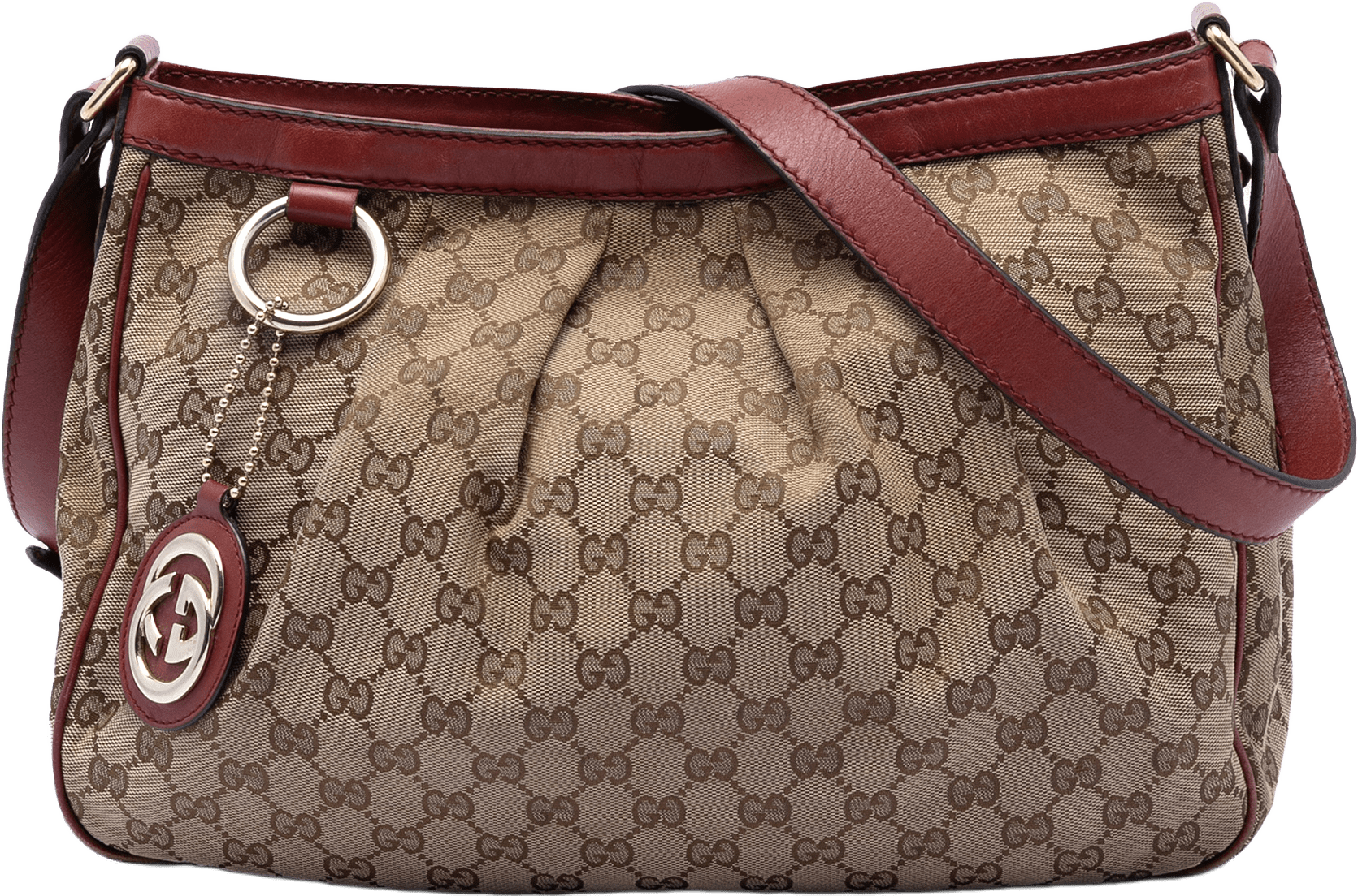 Gucci Gg Canvas Sukey Crossbody, från Luxclusif, i färgen beige.