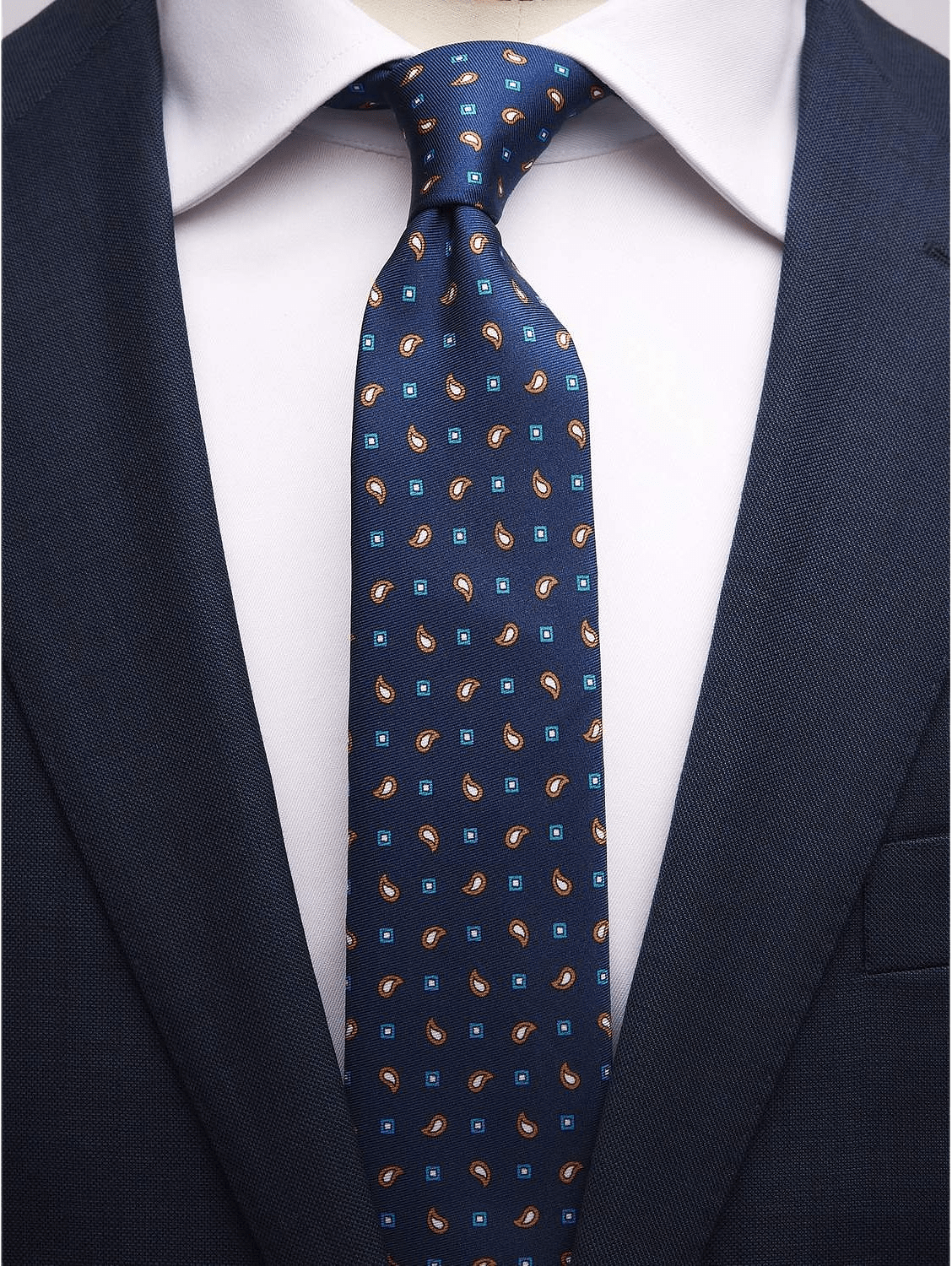 Tie Paisley, från John Henric, i färgen blue.