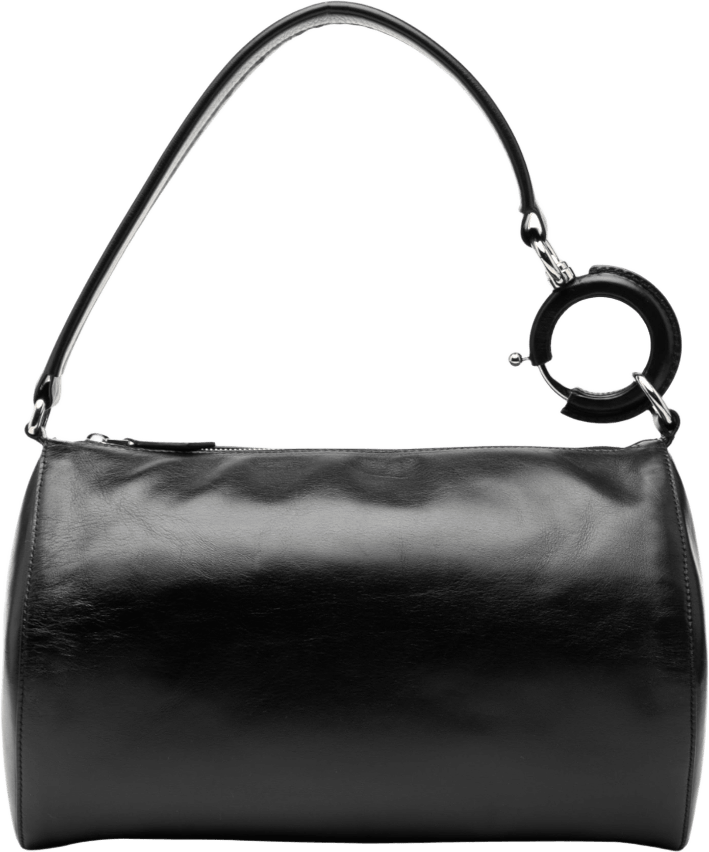 Burberry Leather Rhombi Shoulder Bag, från Luxclusif, i färgen black.