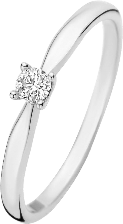 De La Paix Christine Ring Med Diamant 010 Ct, från Isabel Bernard, i färgen witgoud.
