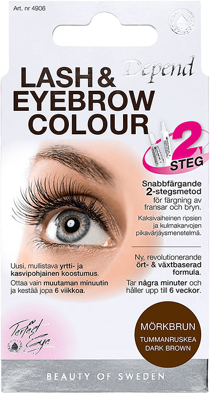Lash and Eyebrow Colour, från Depend, i färgen Mörkbrun.