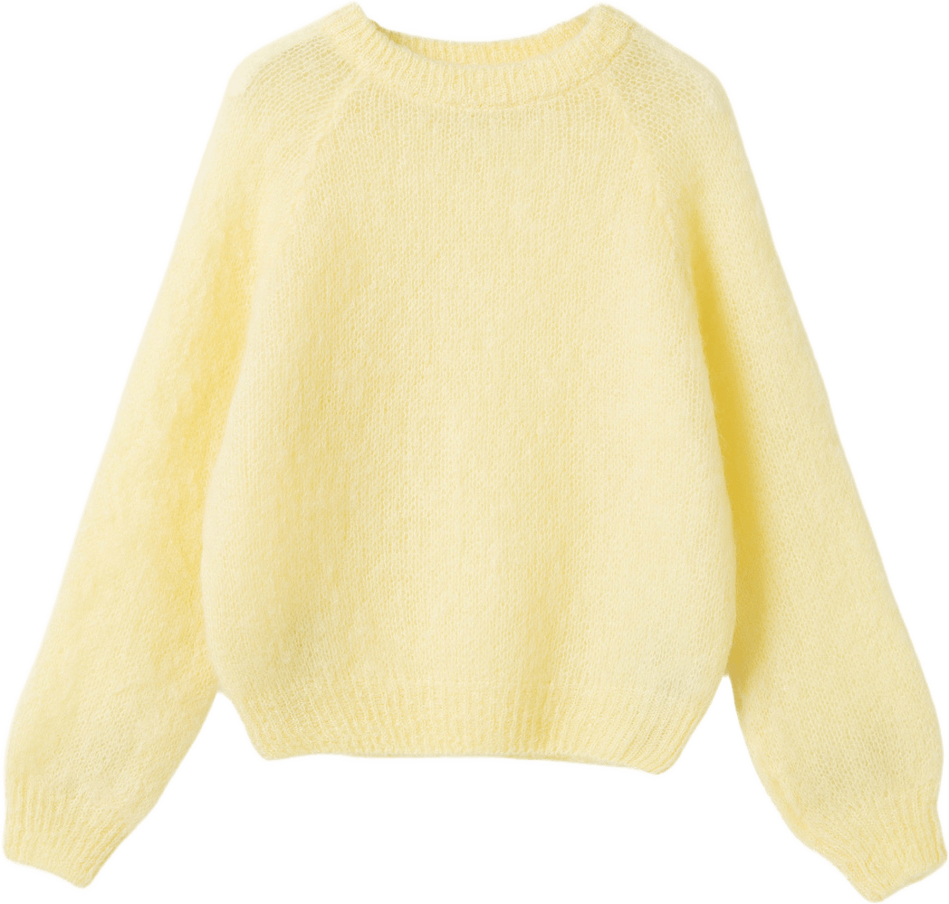 N-latora Mohair Knit, från Noella, i färgen light yellow.