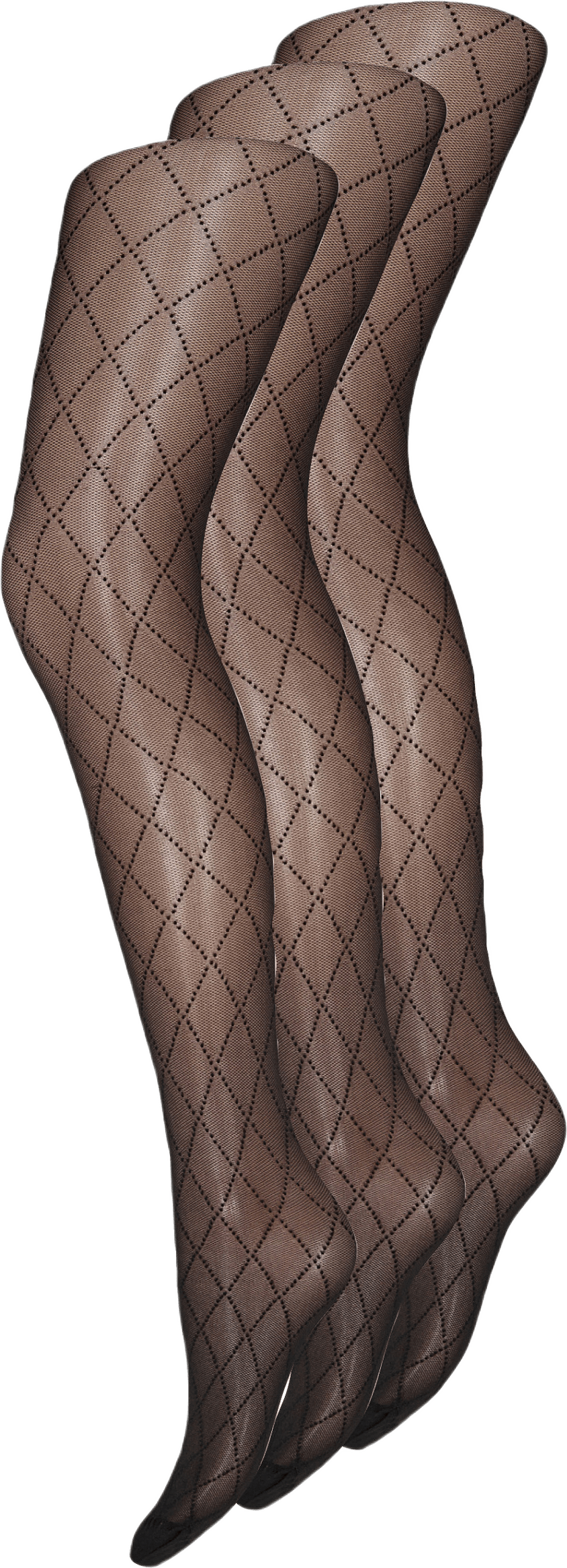 Strumpbyxor Med Rutor | 3-pack | 25 Denier | Svart, från Decoy, i färgen black.