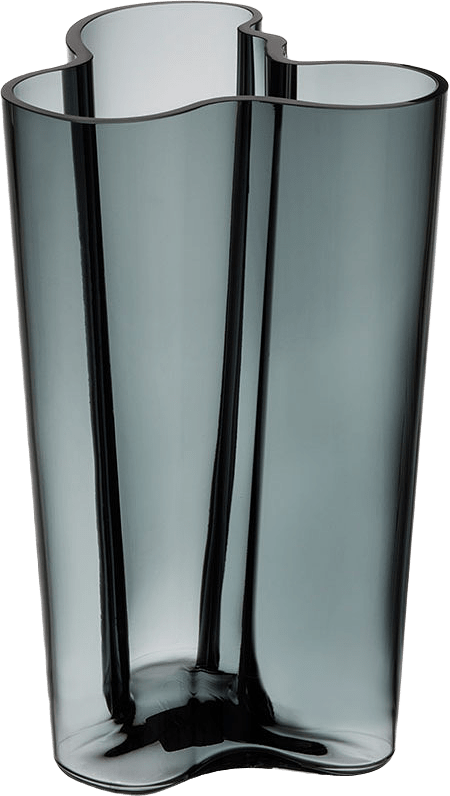 Vas Aalto, 25,1 cm, från Iittala, i färgen Mörkgrå.