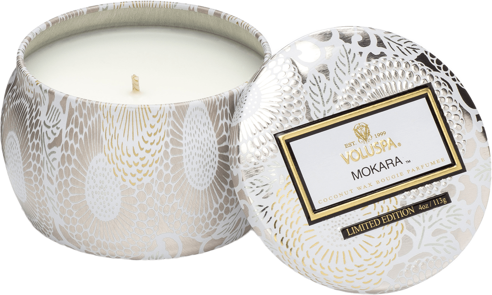 Dec. Minitin Scented Candle Mokara, från Voluspa.