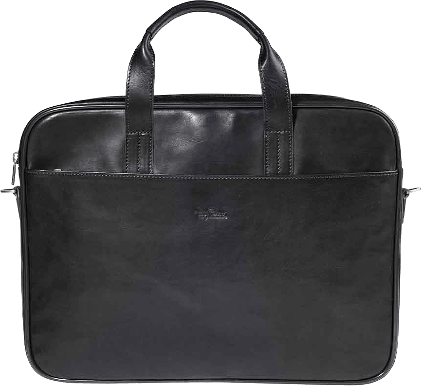Briefcase Zipped Vegetale, från Tony Perotti, i färgen Black.