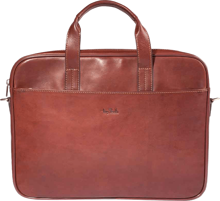 Briefcase Zipped Vegetale, från Tony Perotti, i färgen Dark Brown.