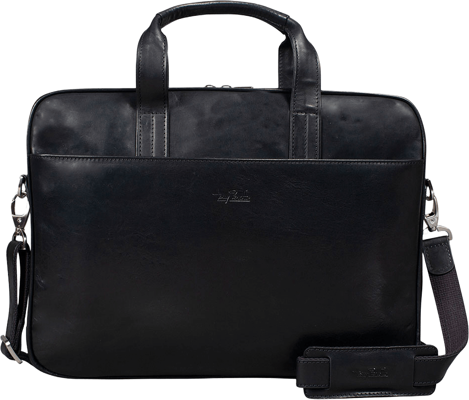 Briefcase Zipped Vegetale, från Tony Perotti, i färgen Black.