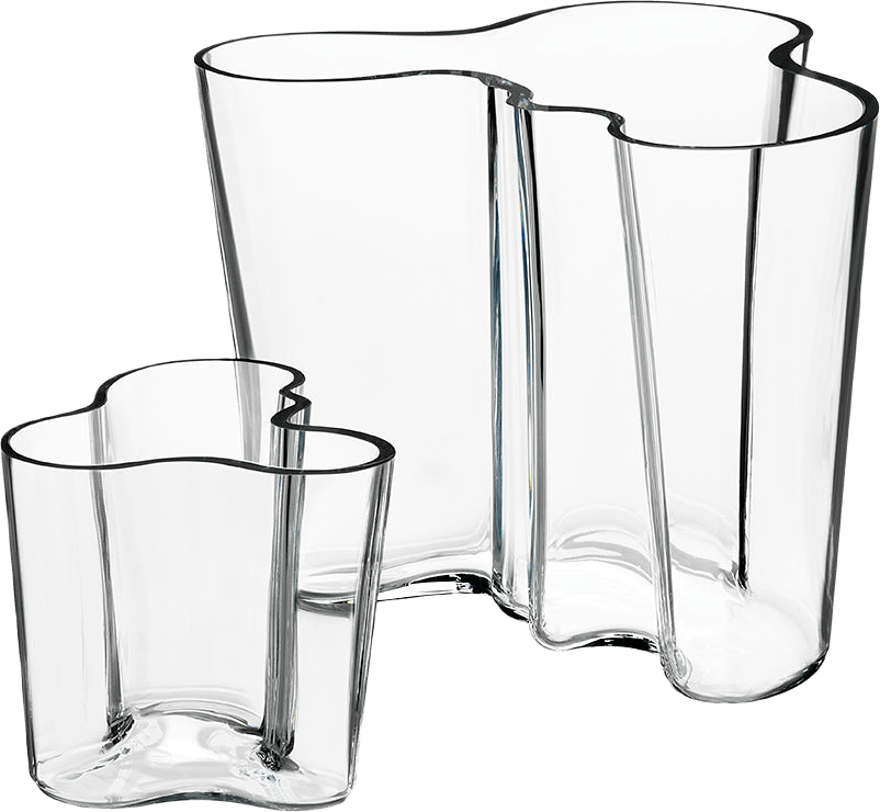 Vas Aalto Gåvoset, 2 st, från Iittala, i färgen Klar.