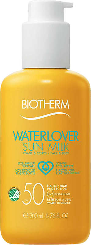 Waterlover Sun Milk SPF 50, från Biotherm, i färgen 200 ml.