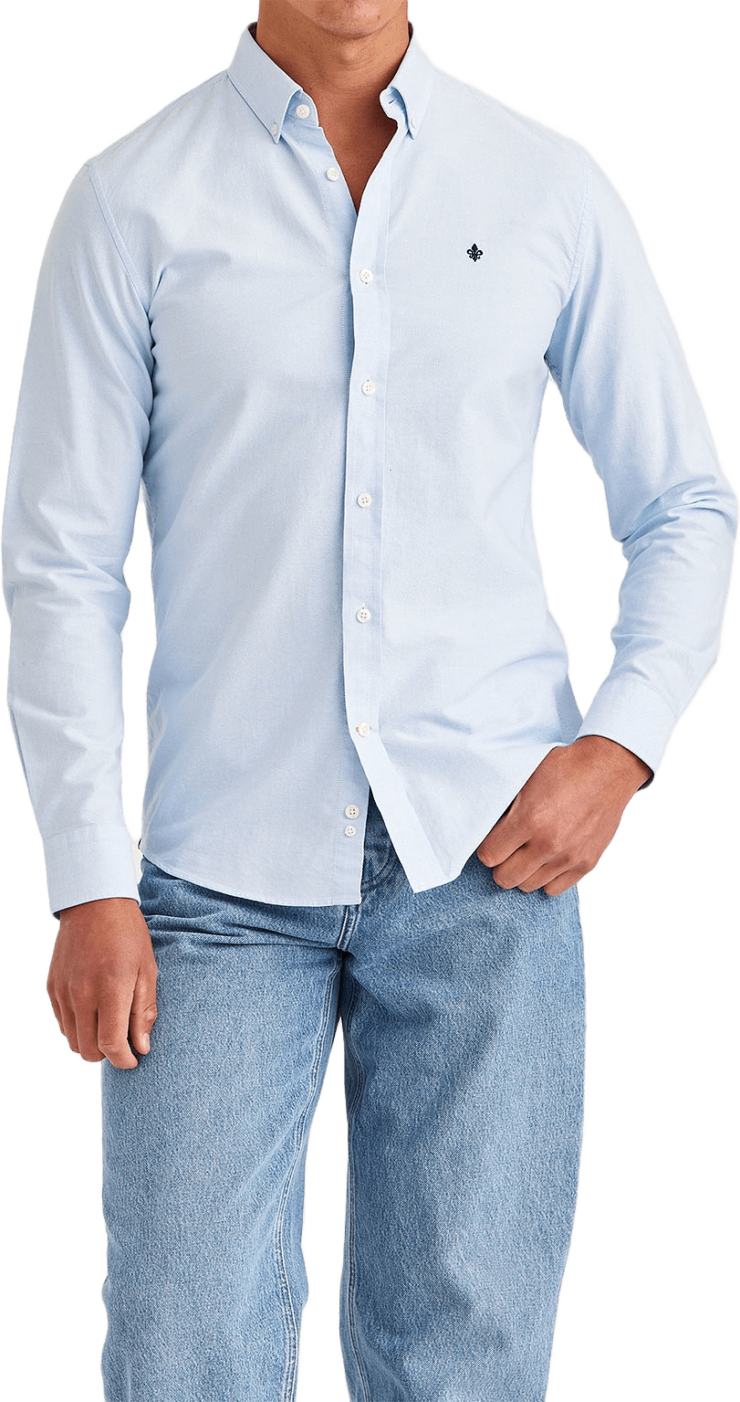 Oxford skjortabutton down, från Morris, i färgen Light Blue.