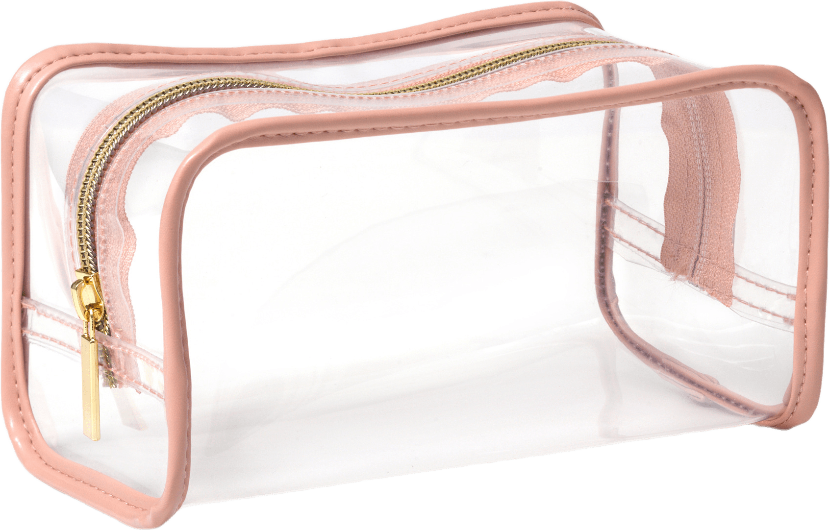 Transparent necessär small, från Åhléns, i färgen Rosa.