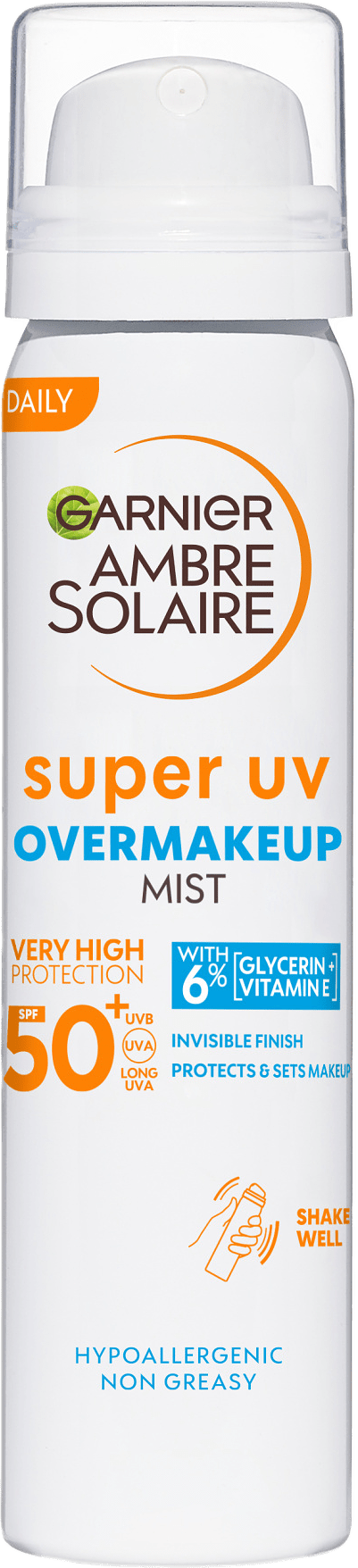 Ambre Solaire Over makeup Sun Protection UV SPF 50+, från Garnier.