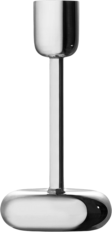 Ljusstake Nappula, 18,3 cm, från Iittala, i färgen Stål.