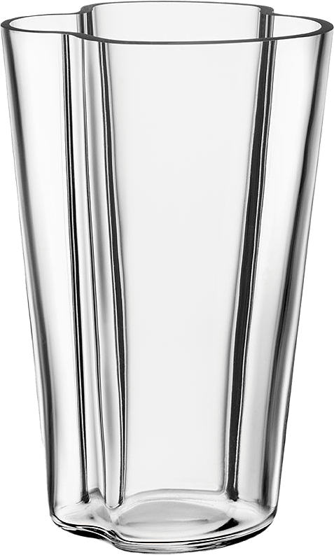 Vas Aalto, 22 cm, från Iittala, i färgen Klar.