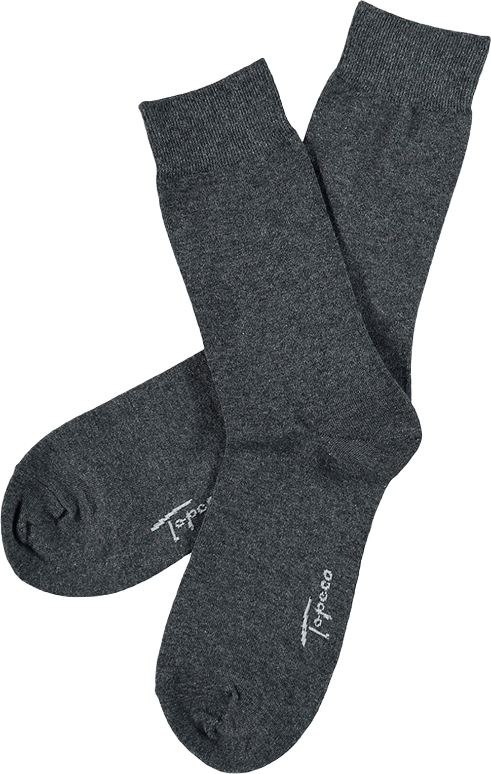 Strumpa Bomull Enfärgad, från Topeco, i färgen Dark Grey.