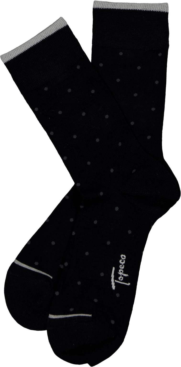 Bambustrumpa Dots, från Topeco, i färgen Black.