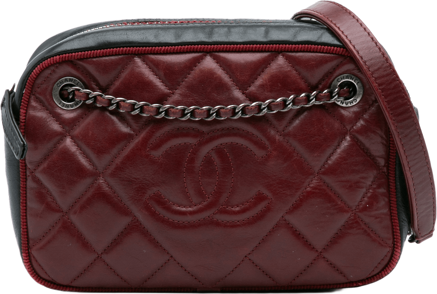 Chanel Small Bicolor Quilted Calfskin Ballerine Camera Bag