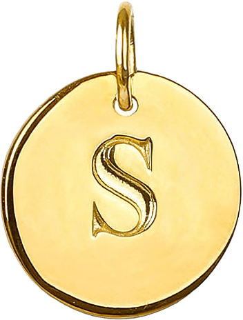 Beloved Mini Letter S, från Syster P, i färgen Gold.