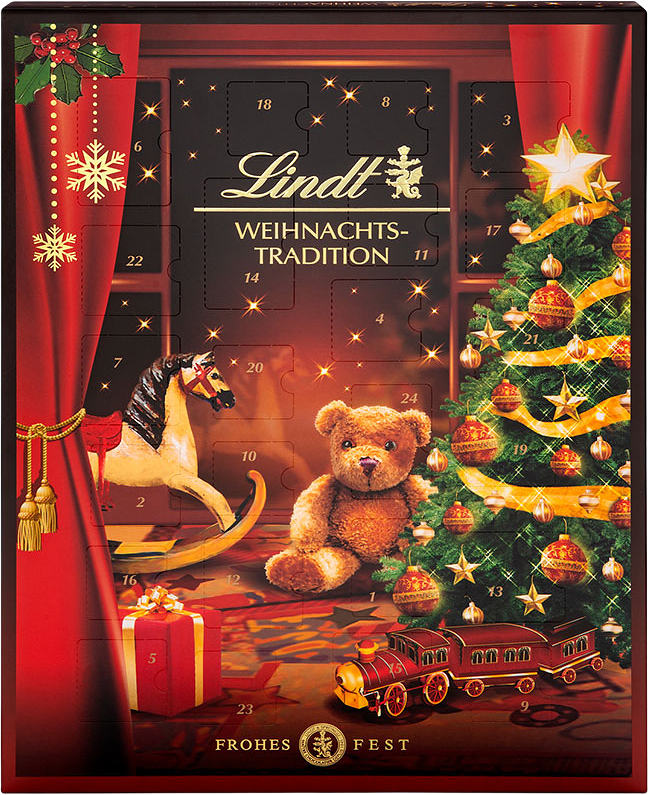 Christmas Tradition Chokladkalender, 253 g, från Lindt.